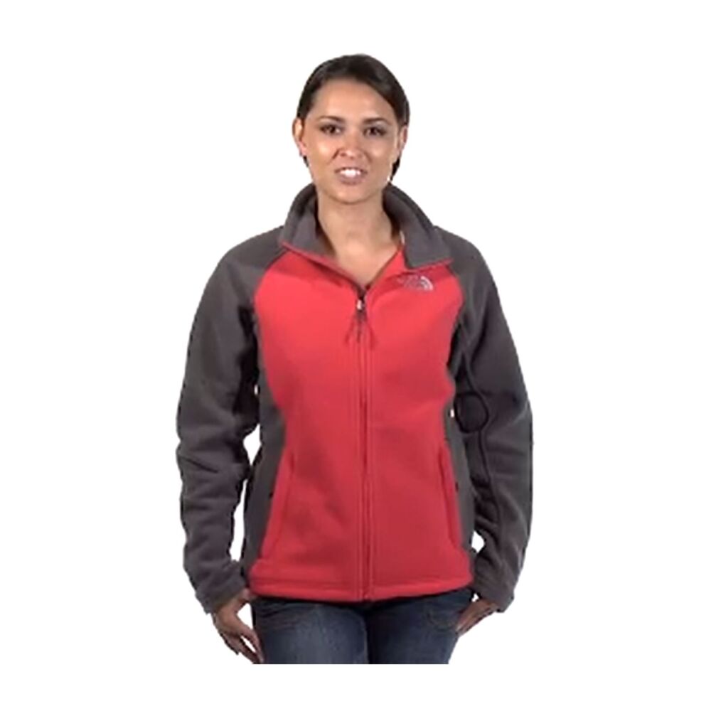 The North Face Women’s Small Kemba Full Zip Fleece Jacket Charcoal/Coral
